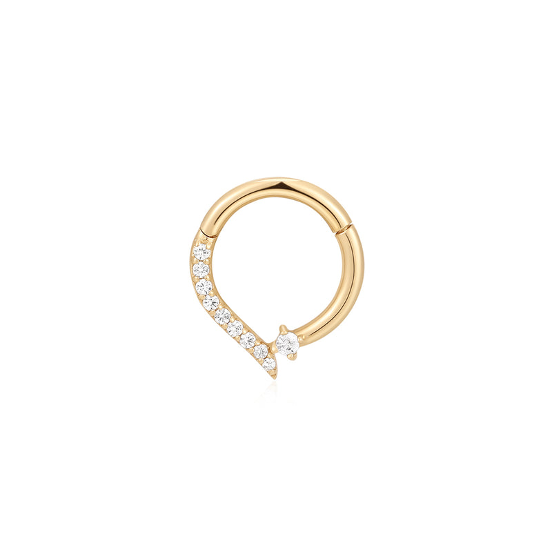 LOU | White Sapphire Swirl Clicker Hoop – AURELIE GI