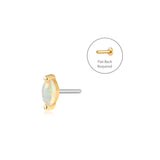 PETAL | Opal Threadless Flatback Earring