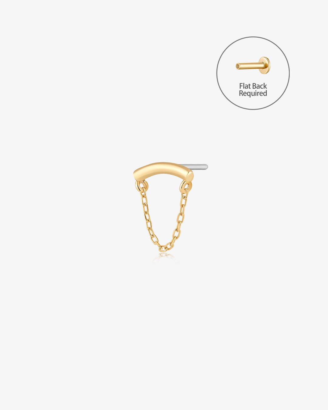 BOWERY | Draped Chain Threadless Flatback Earring