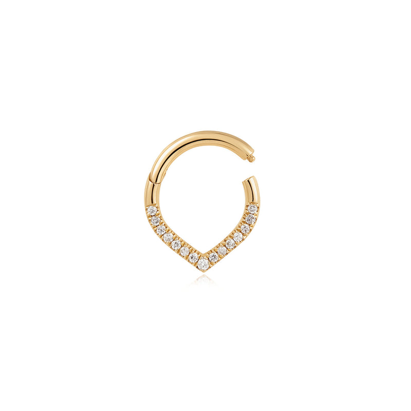 KENNEDY| Curved Diamond Clicker Hoop