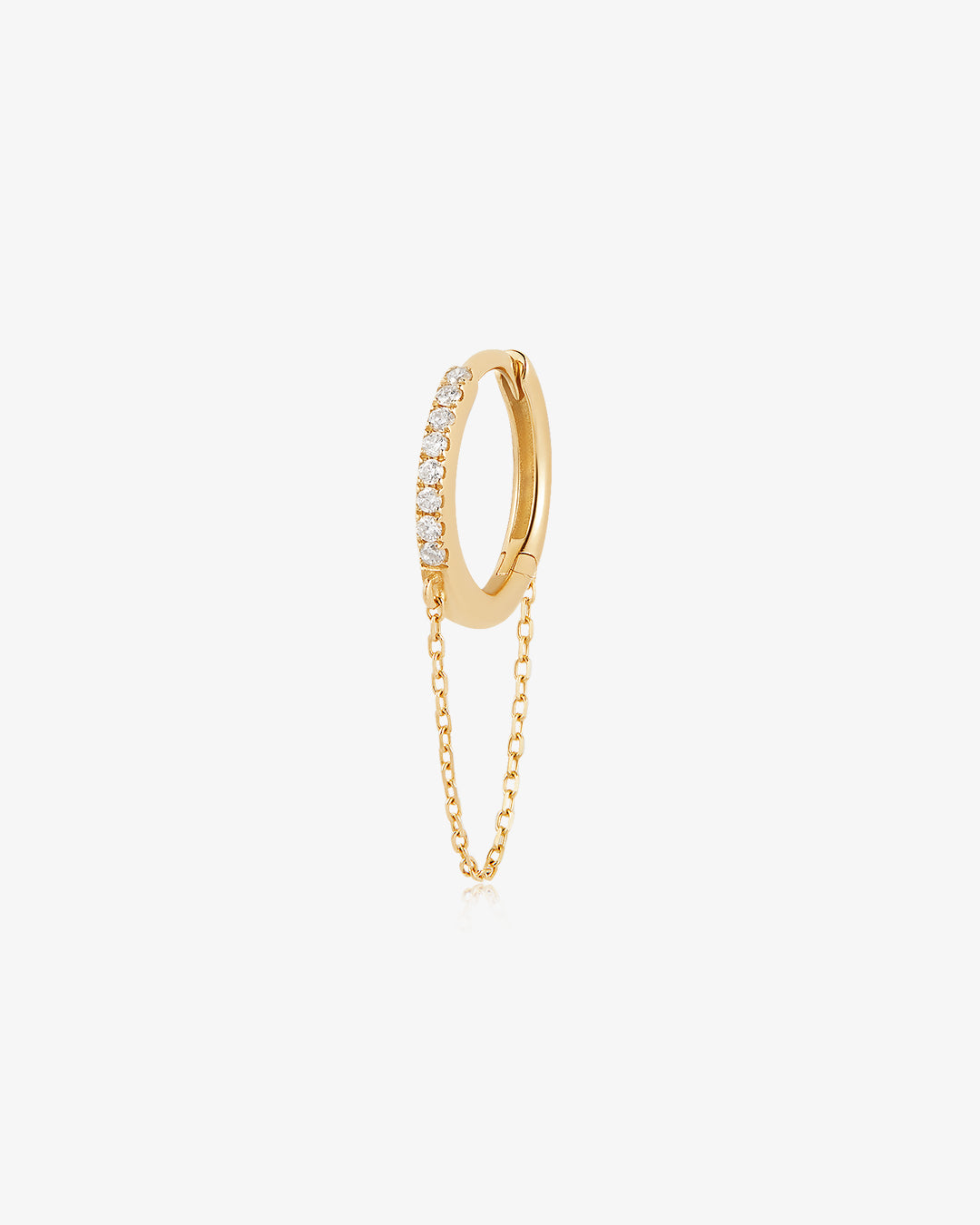 BERLIN | Draped Chain Lab Grown Diamond Huggie Hoop