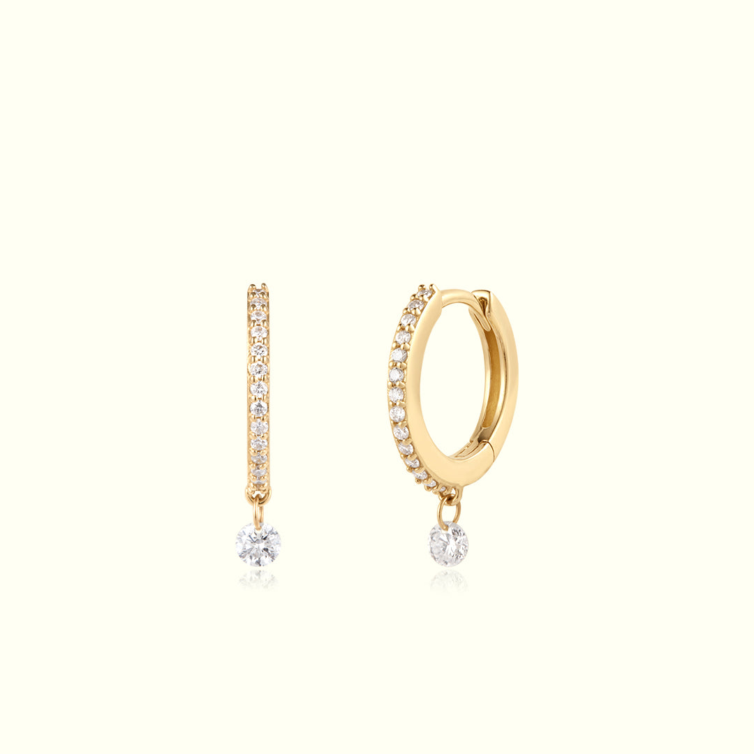 ALLEGRO | Floating Diamond Huggie