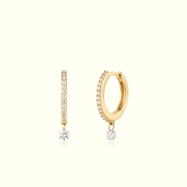 ALLEGRO | Floating Diamond Huggie