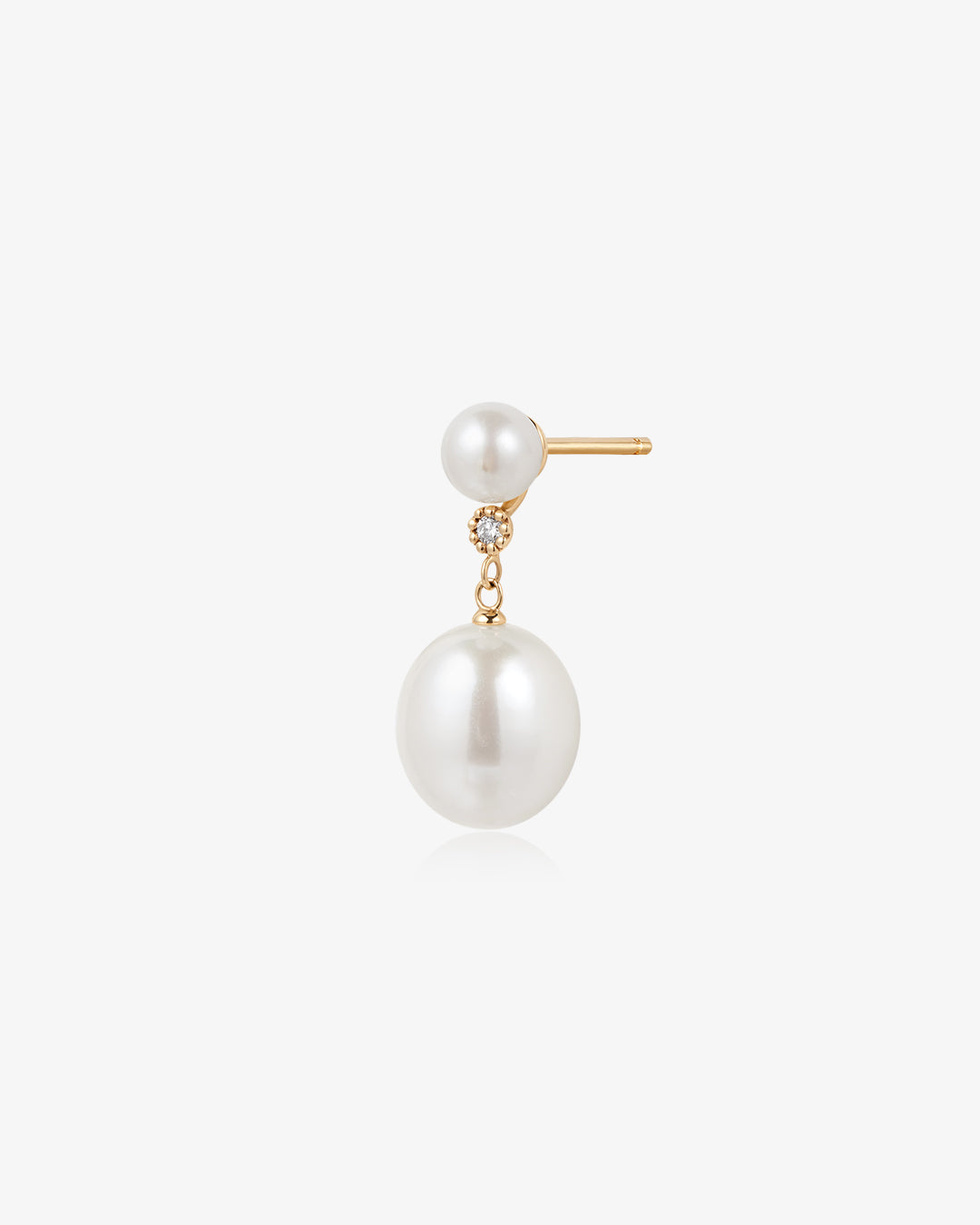 CAROLEENA | Double Pearl Drop Stud Earring