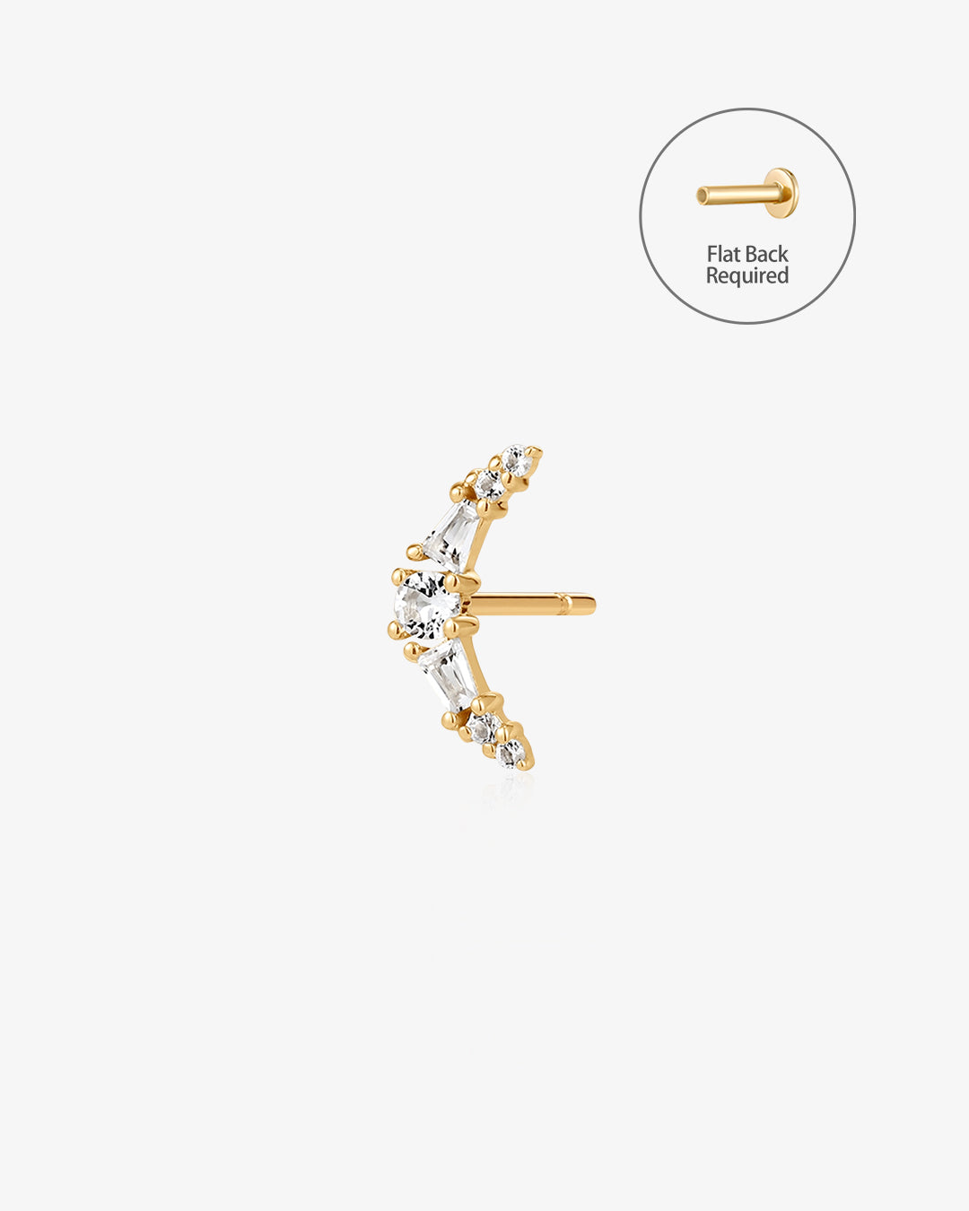 VIENNA | White Sapphire Stud Earring