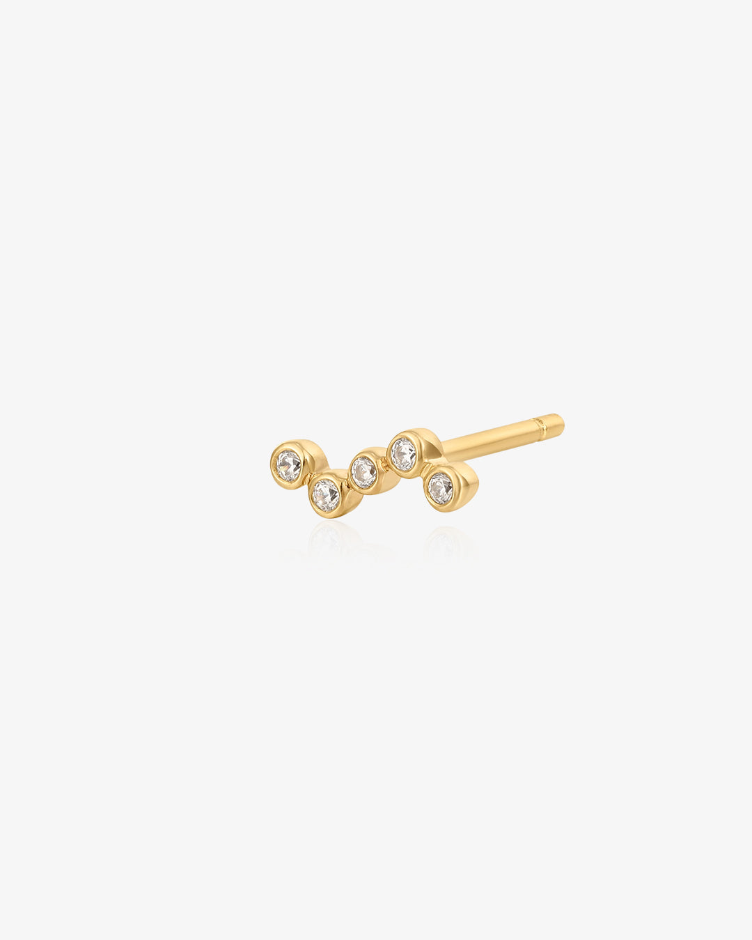 ELOISE | Natural Diamond Large Wave Stud Earring