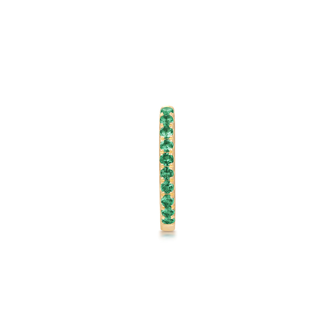 TWIGGY | Lab Grown Emerald Paperclip Huggie