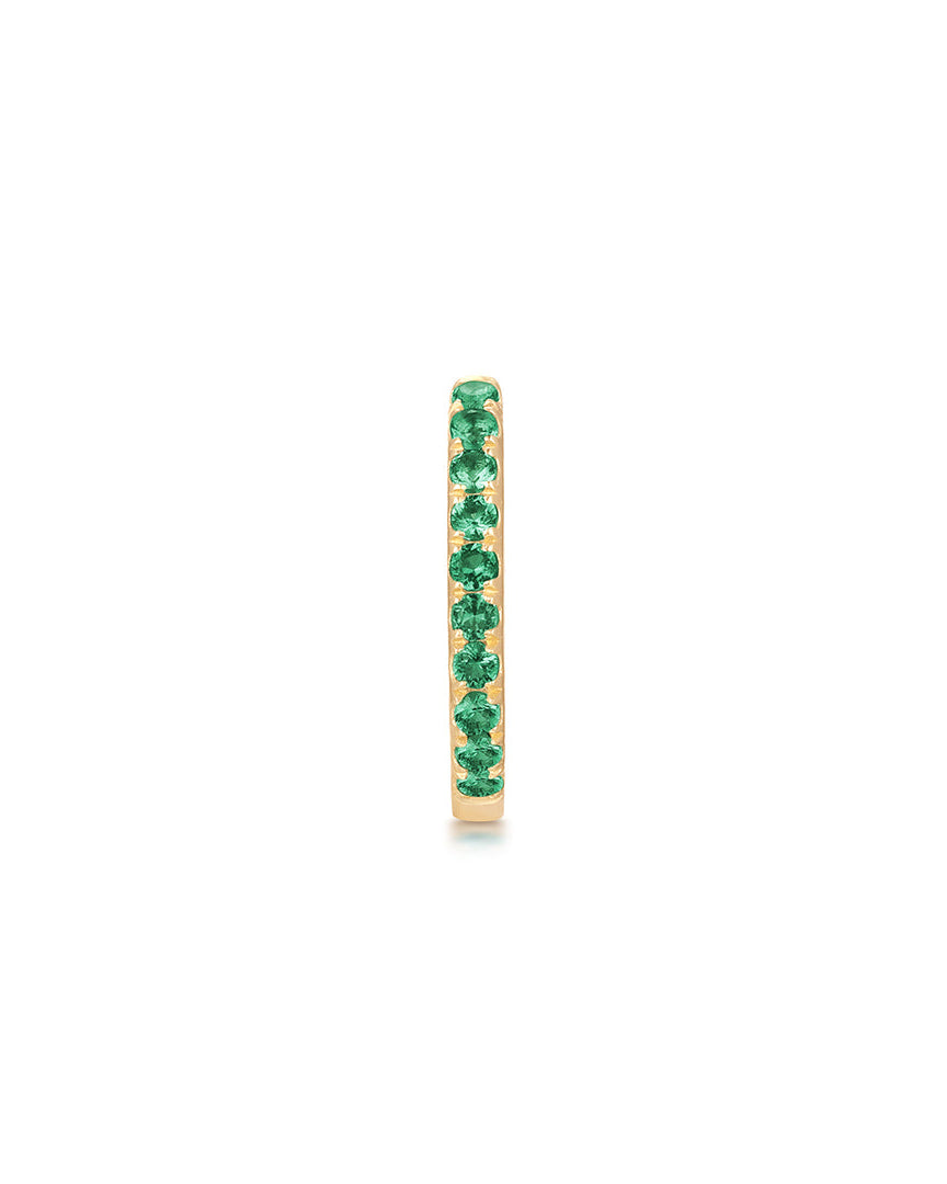 TWIGGY | Single Lab Grown Emerald Paperclip Huggie