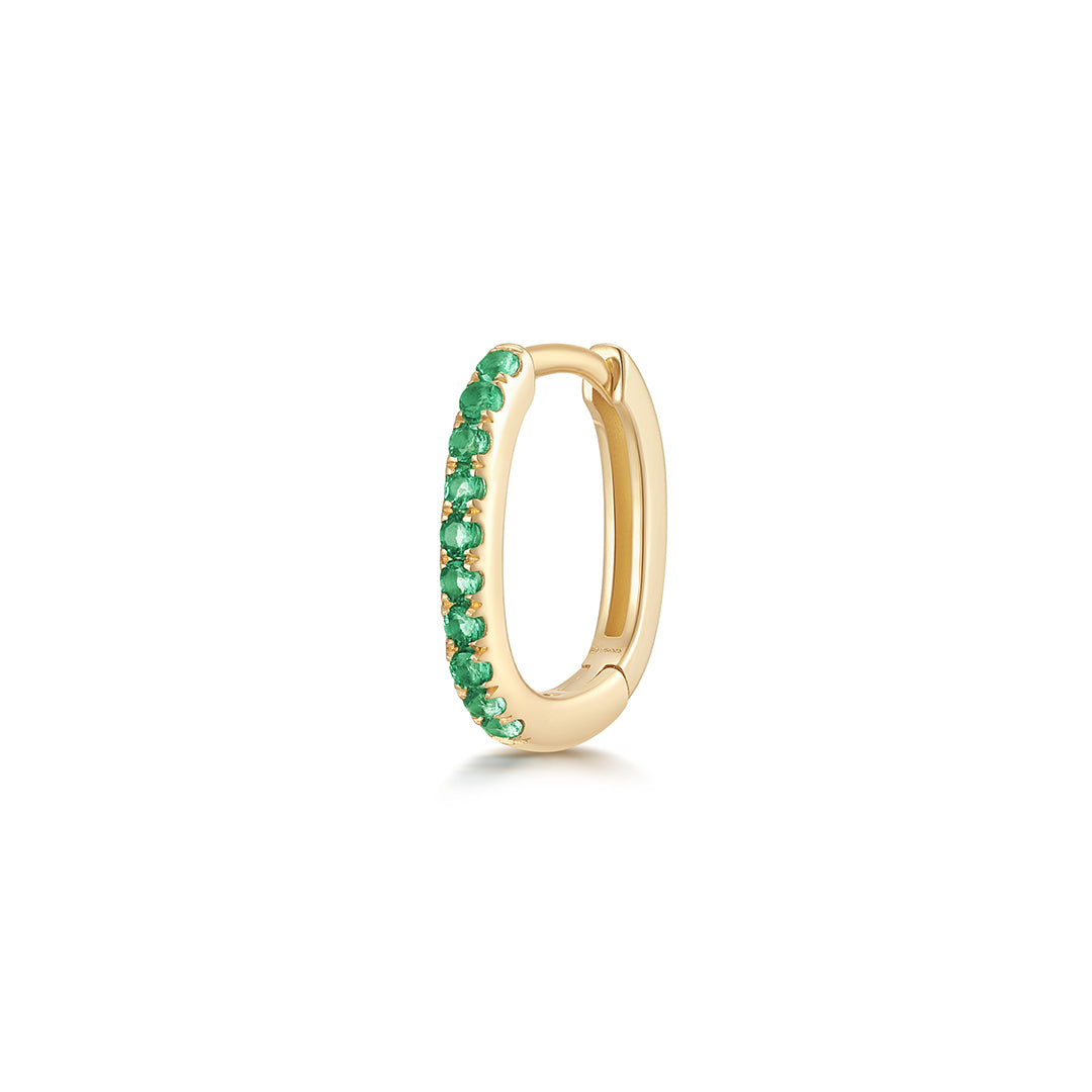 TWIGGY | Lab Grown Emerald Paperclip Huggie