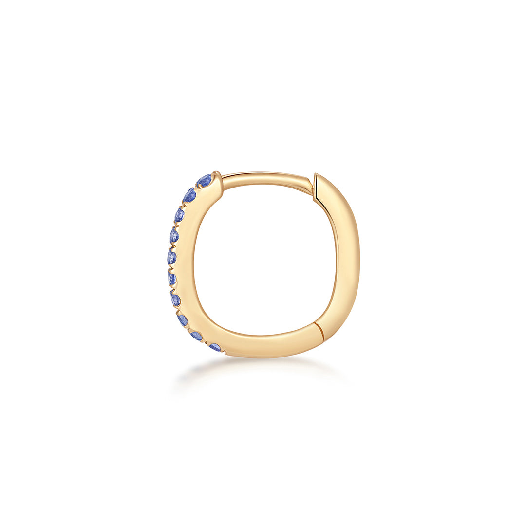 ELENI | Lab Grown Sapphire Paperclip Huggie