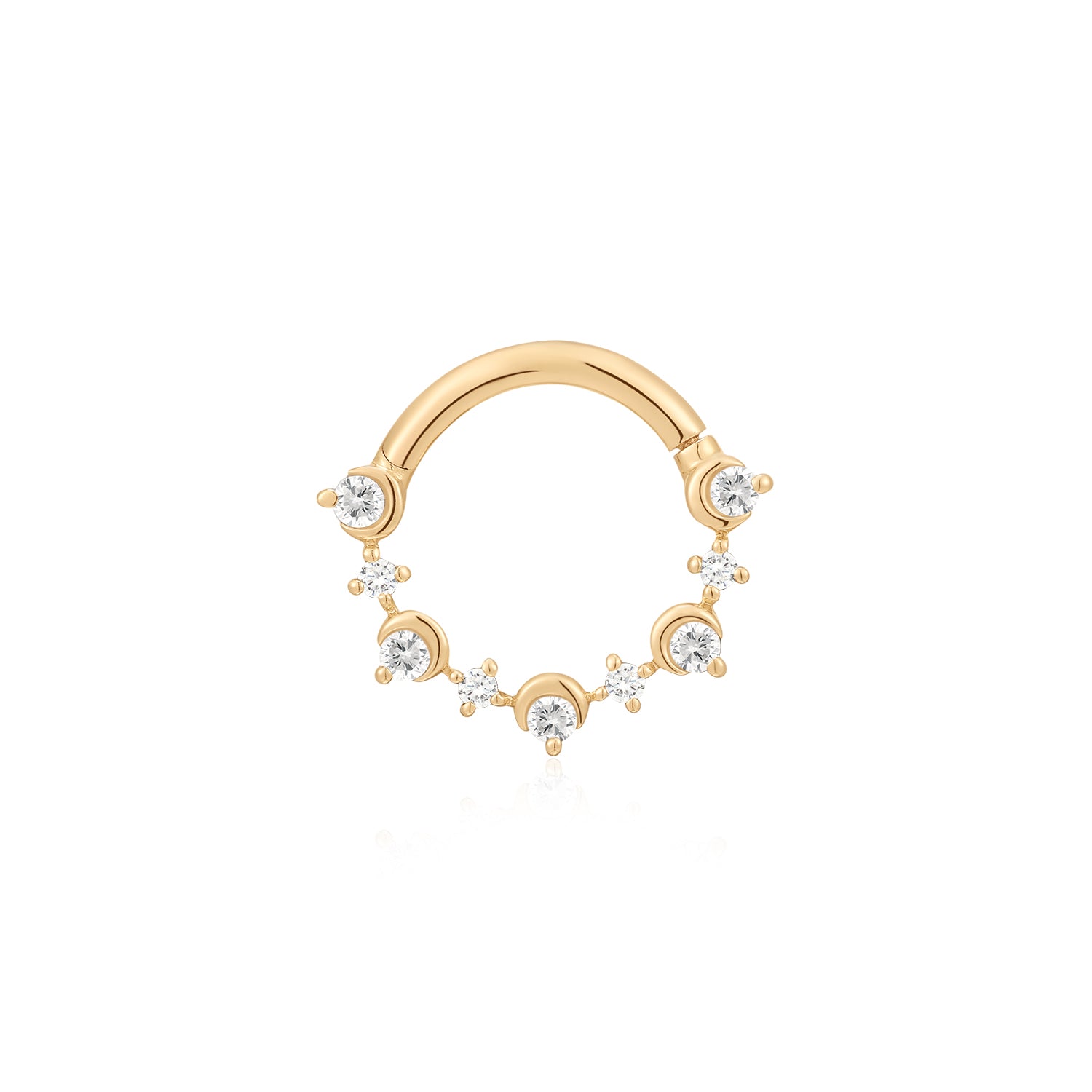 AMARA |  Bezel Half Moon Lab Grown Diamond Clicker