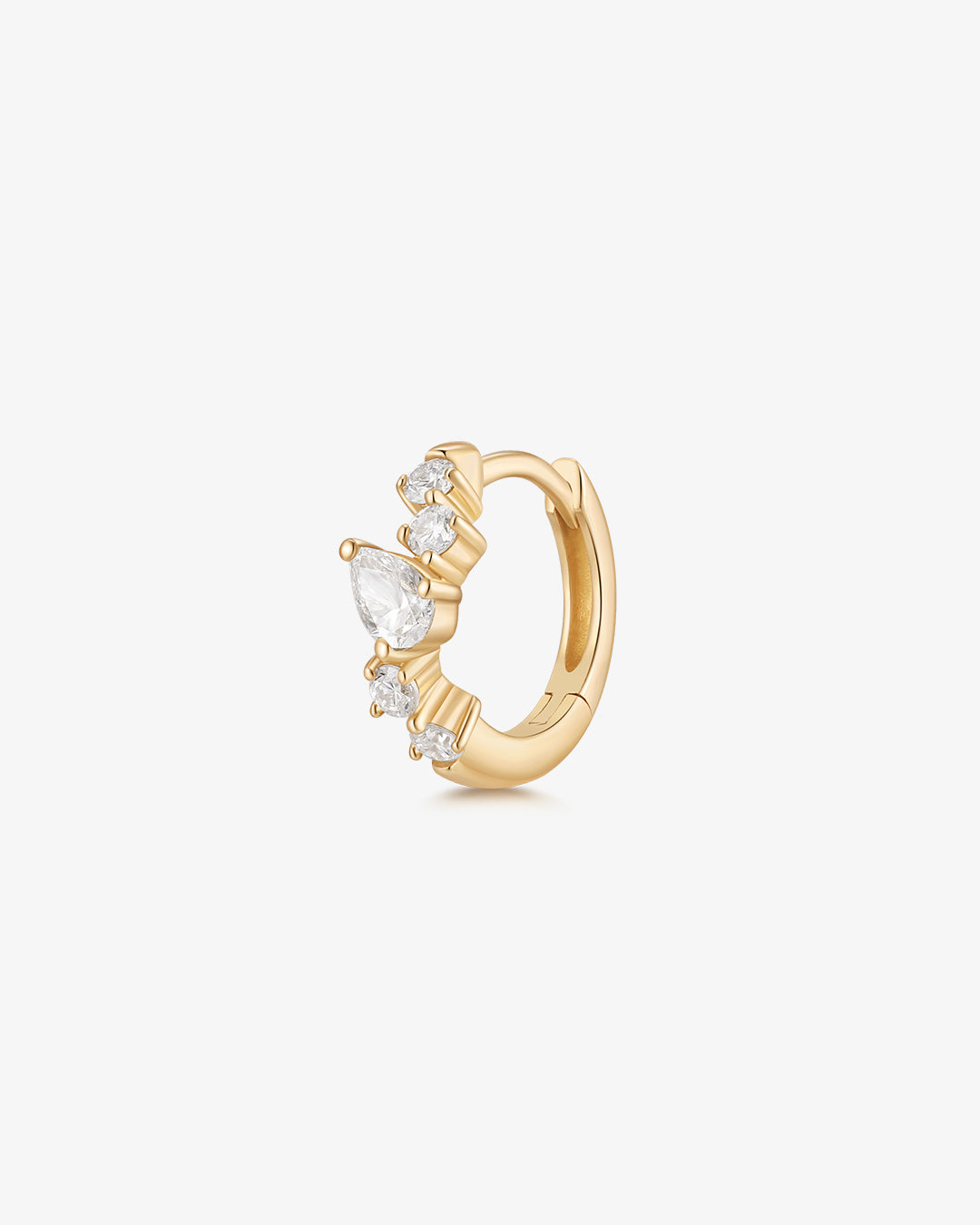 ZARINA | Pear and Round Lab Grown Diamond Single Huggie