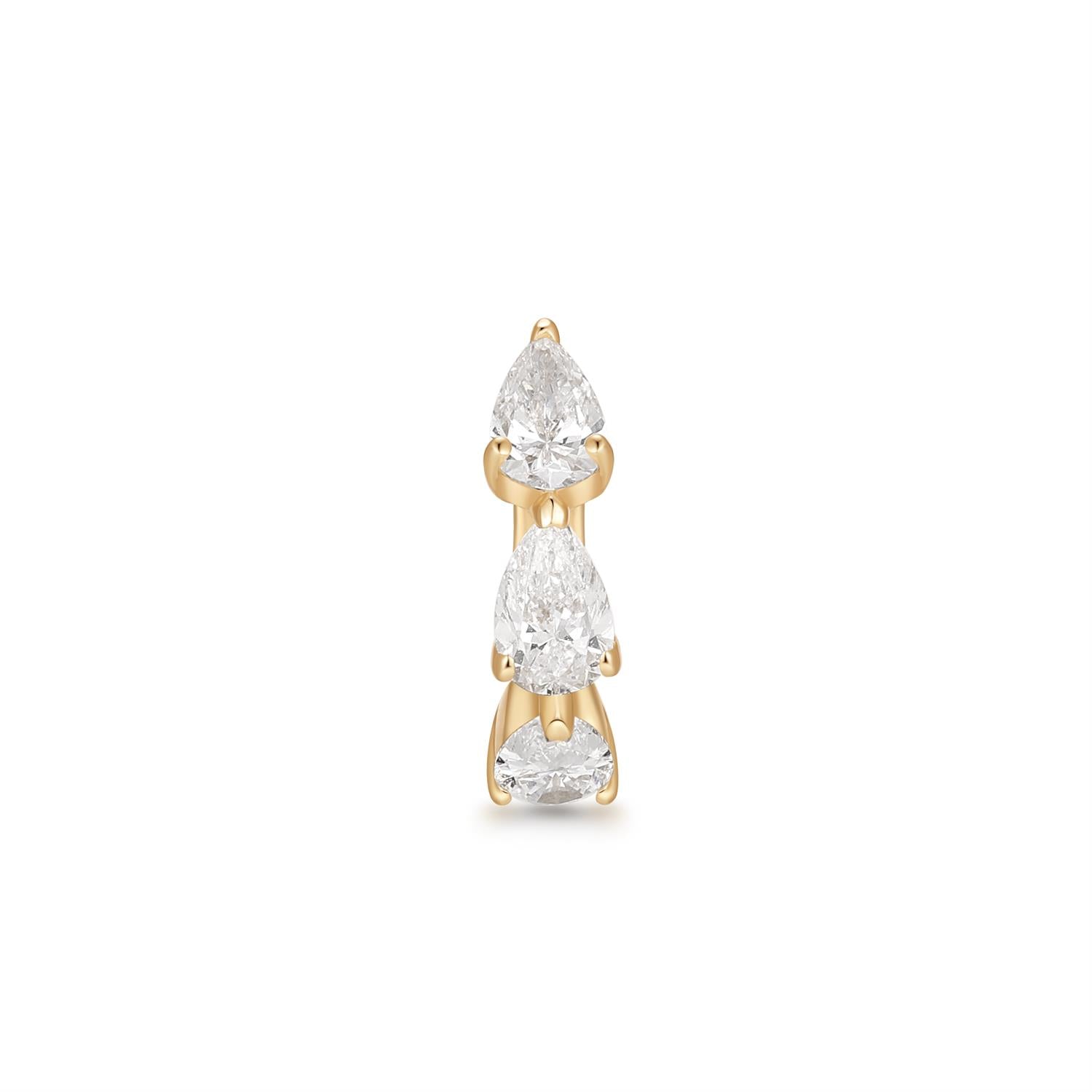 aurelie gi Triple Pear Lab Grown Diamond  earring