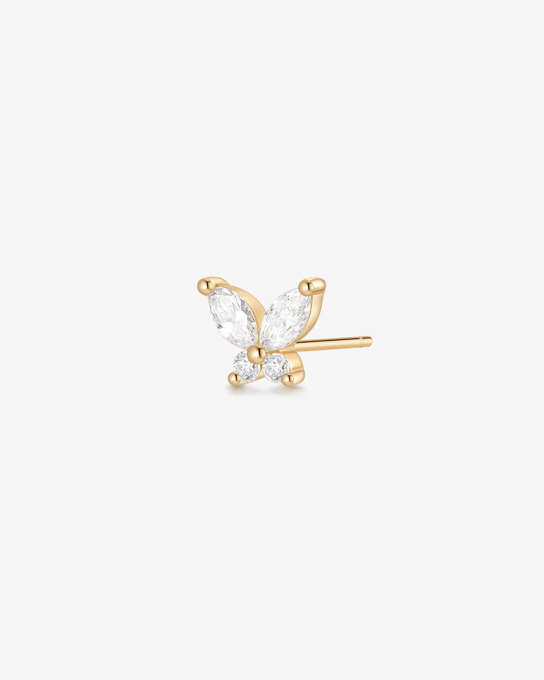 CASSANDRA | Marquise Lab Grown Diamond Butterfly Single Stud Earring