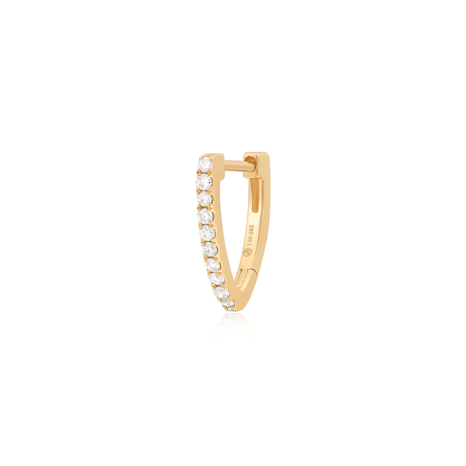 AZURA | Bead Set Lab Grown Diamond Huggie