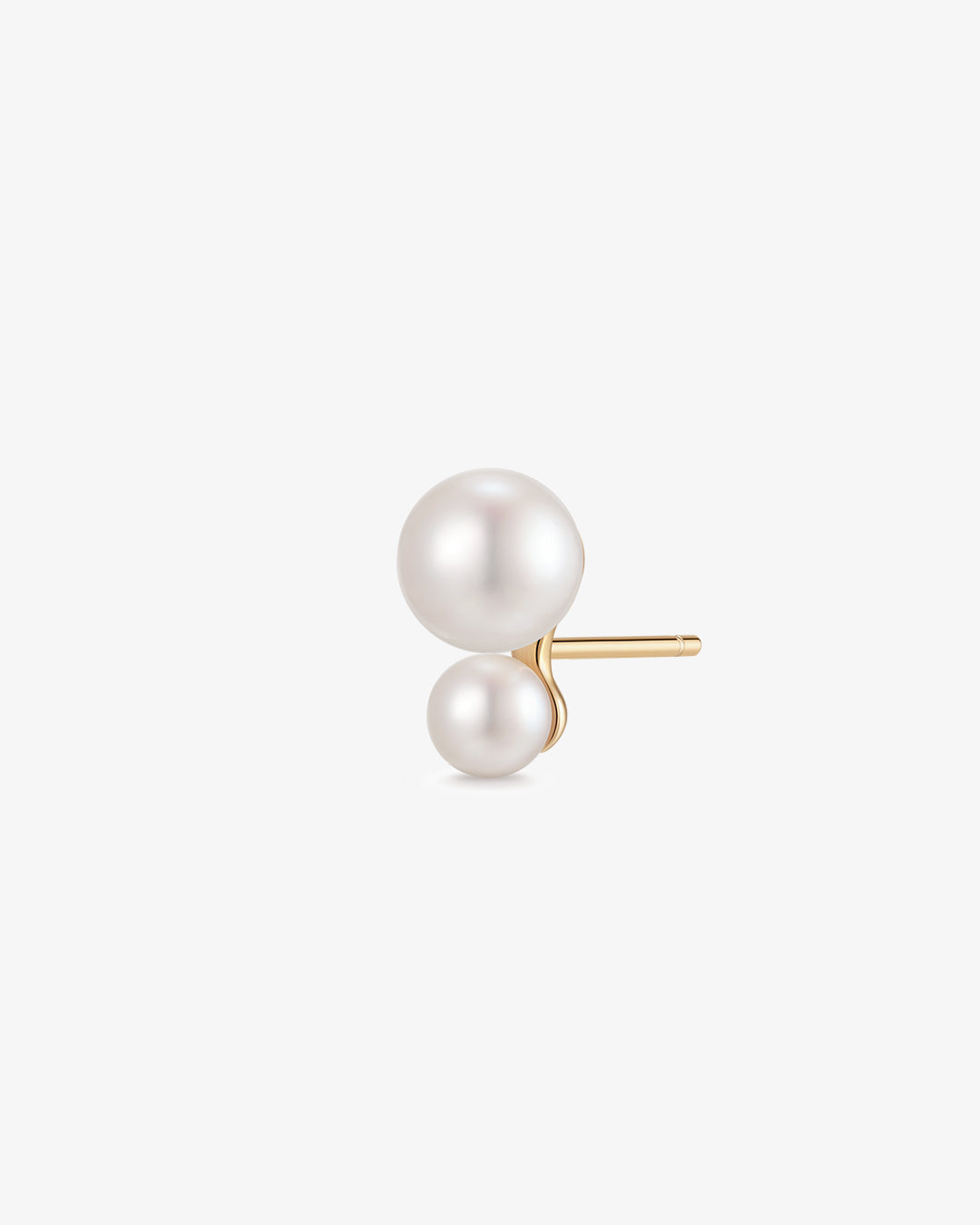 Double Pearl Single Stud Earring