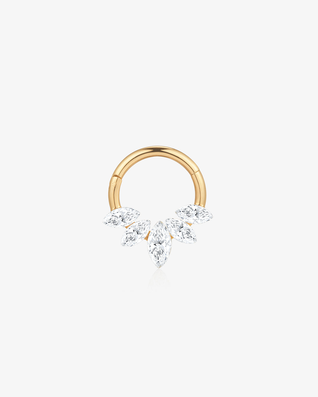Lotus Garland Lab Grown Diamond Single Clicker Hoop