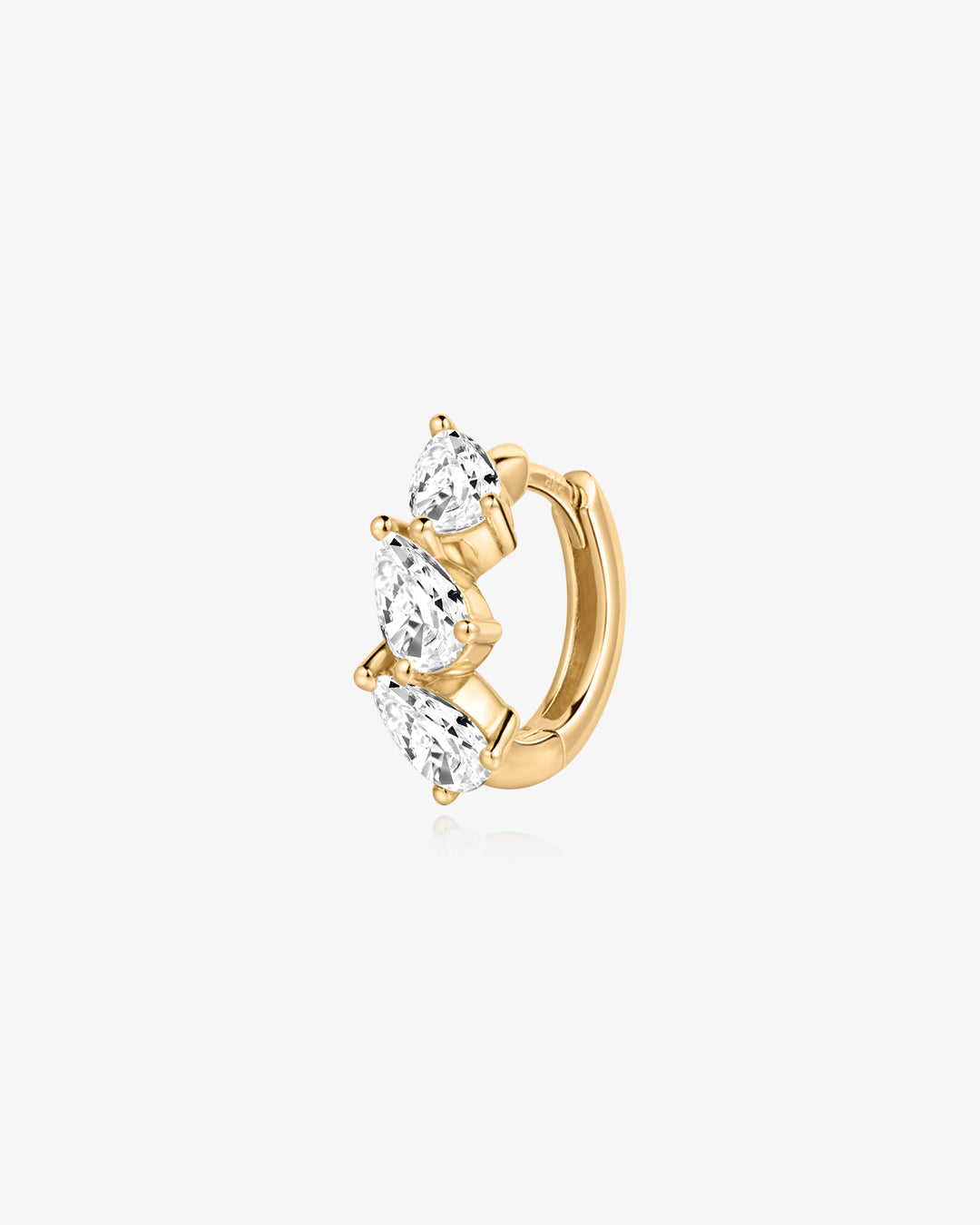 Marquise Trio Lab Grown Diamond Huggie Hoop