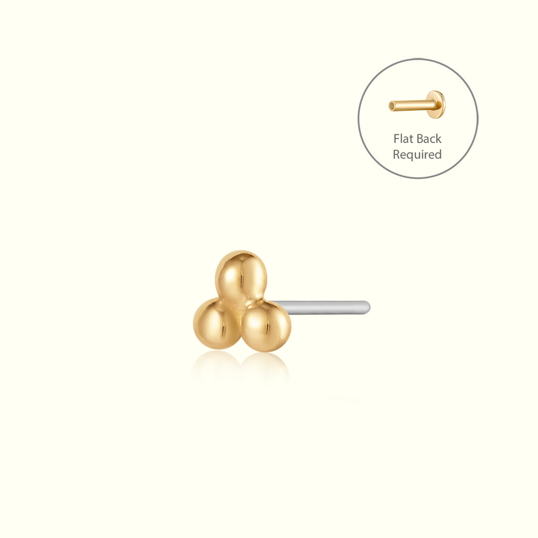ARIA | Trio Dots Threadless Flatback Earring