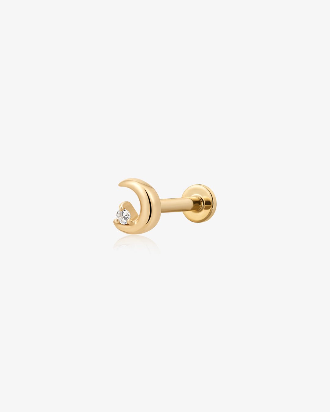 LIORA | Half Moon Lab Grown Diamond Threaded with Flatback
