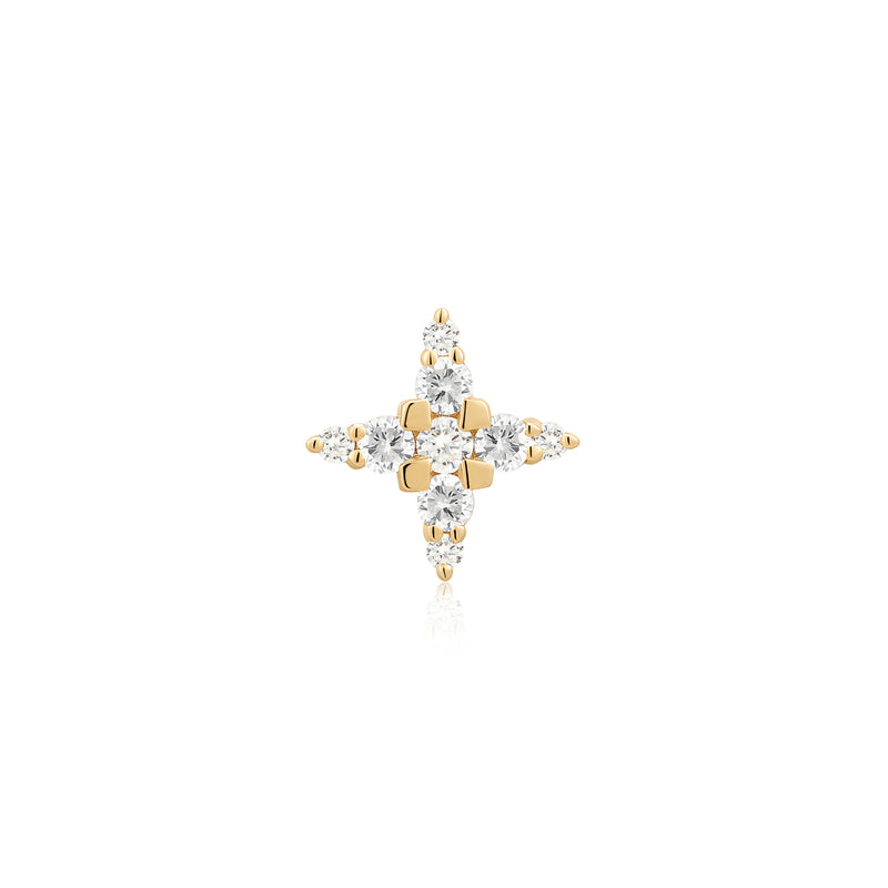 ODESSA | Lab Grown Diamond 4-Point Star Threaded with Flatback