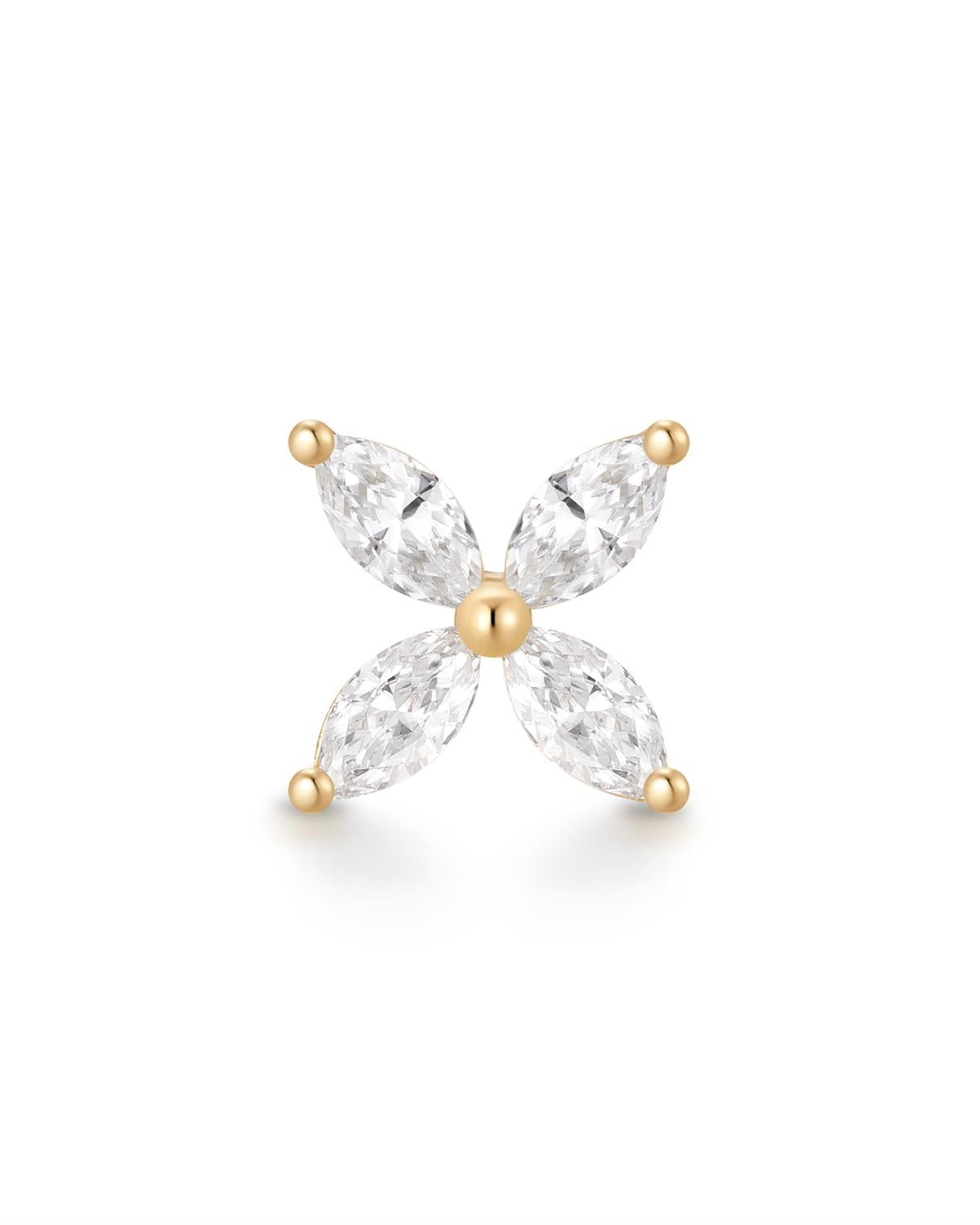 Marquise Pointed Star Threaded Flatback