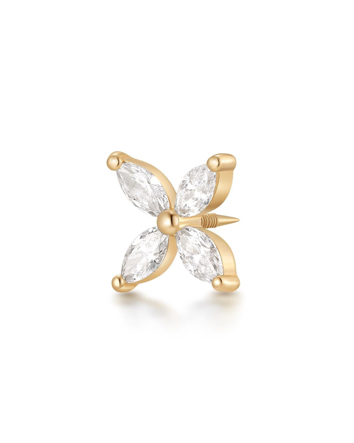 Marquise Pointed Star Threaded Flatback