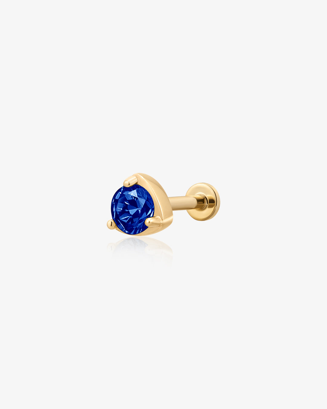 INDIGO | Lab Grown Sapphire Threaded with Flatback