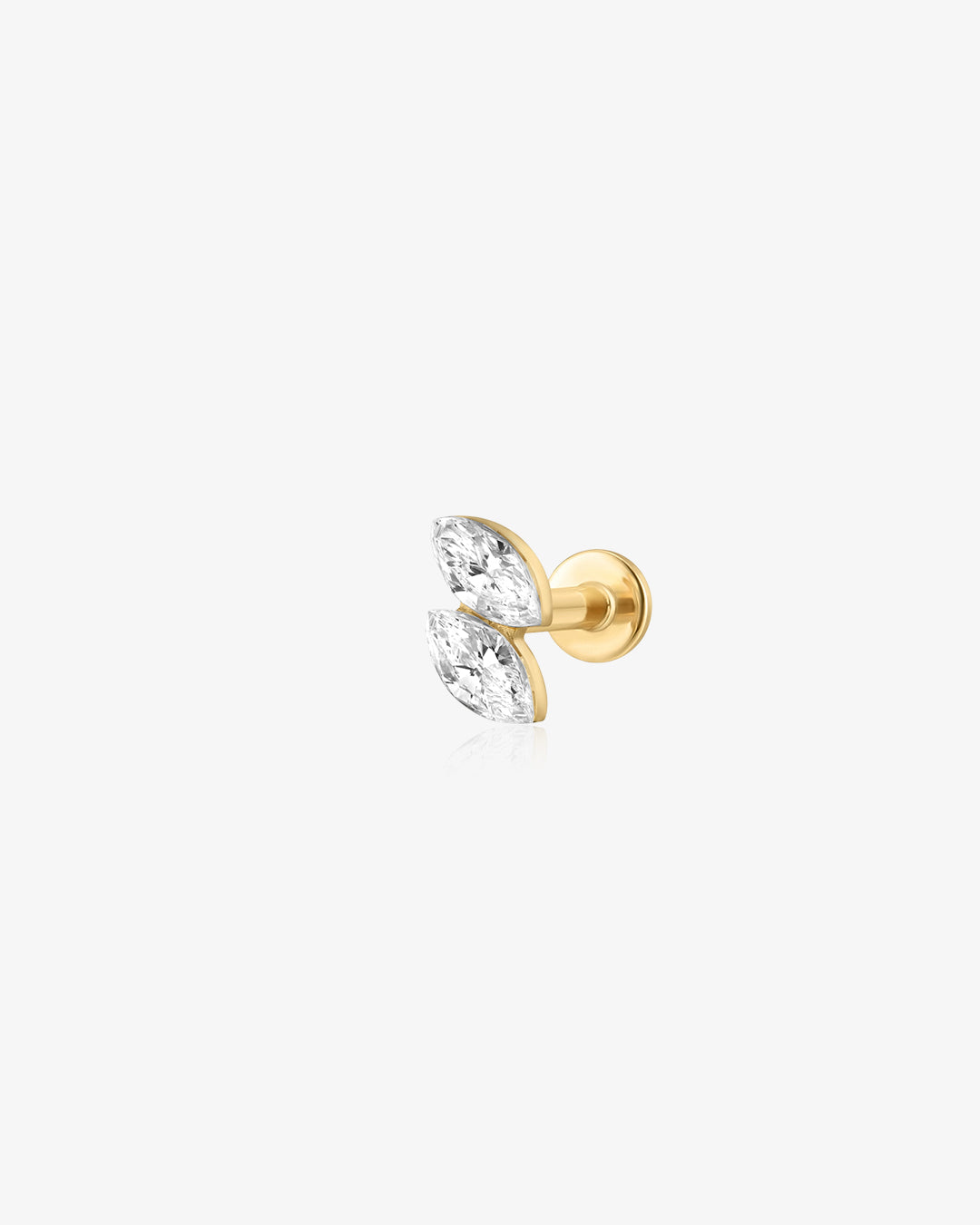 Marquise Duo Lab Grown Diamond Flatback Stud