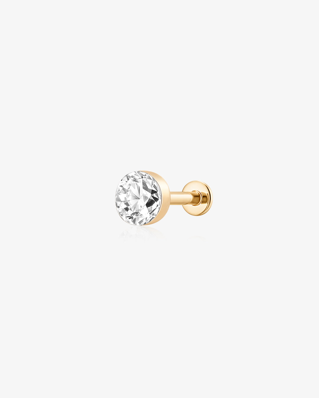 Round Lab Grown Diamond Flatback Stud