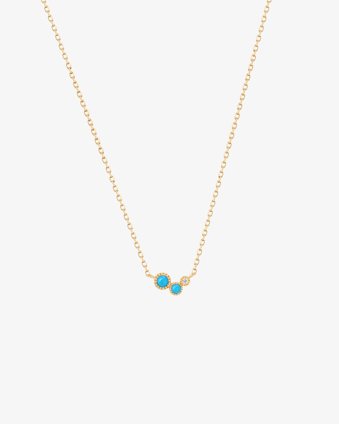 AMIRA | Turquoise & White Sapphire Waterfall Necklace