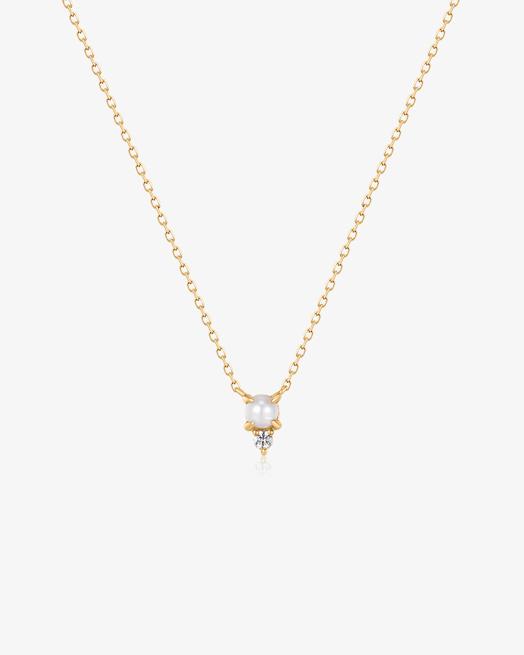 TALIA | White Pearl & White Sapphire Necklace