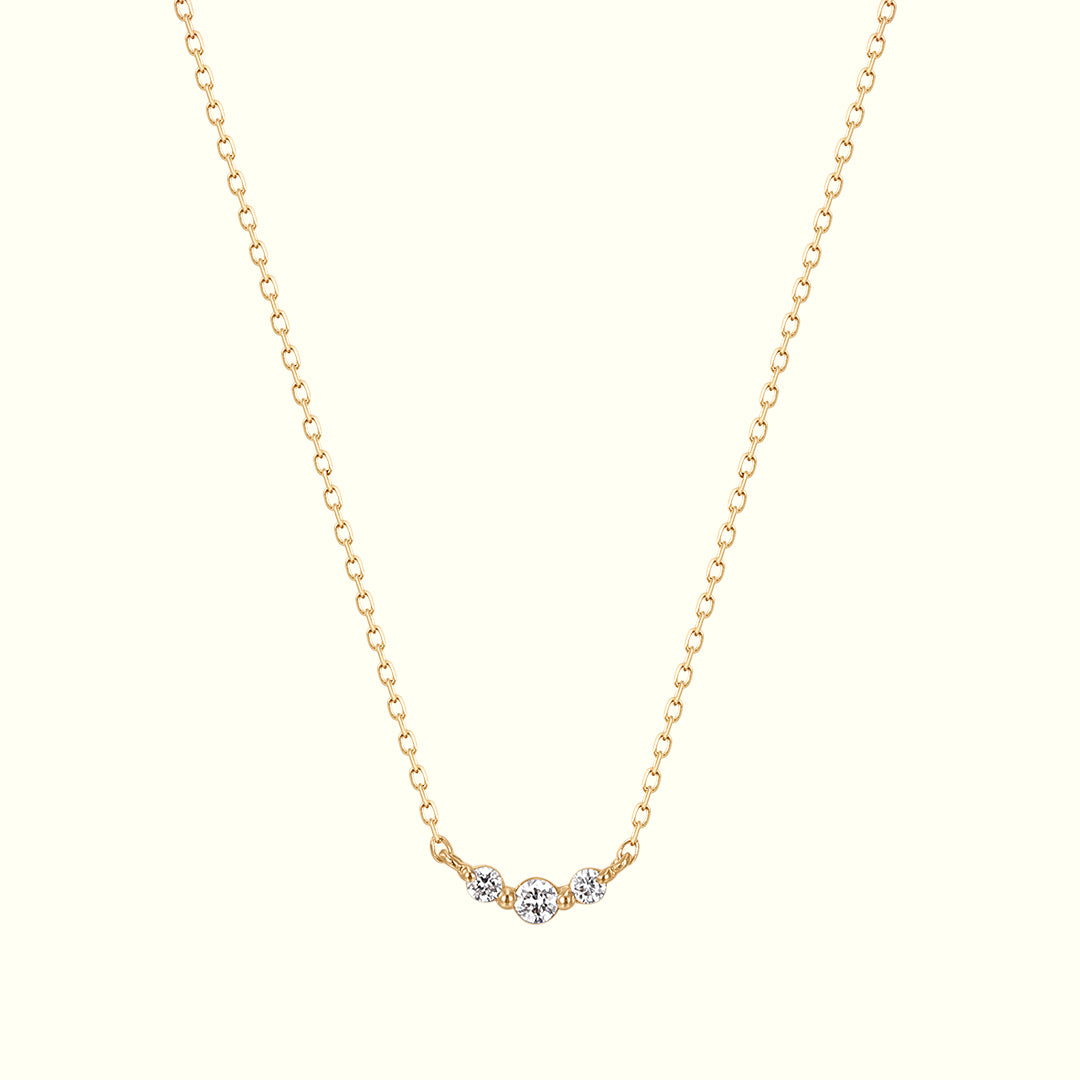 INEZ | Triple Diamond Necklace