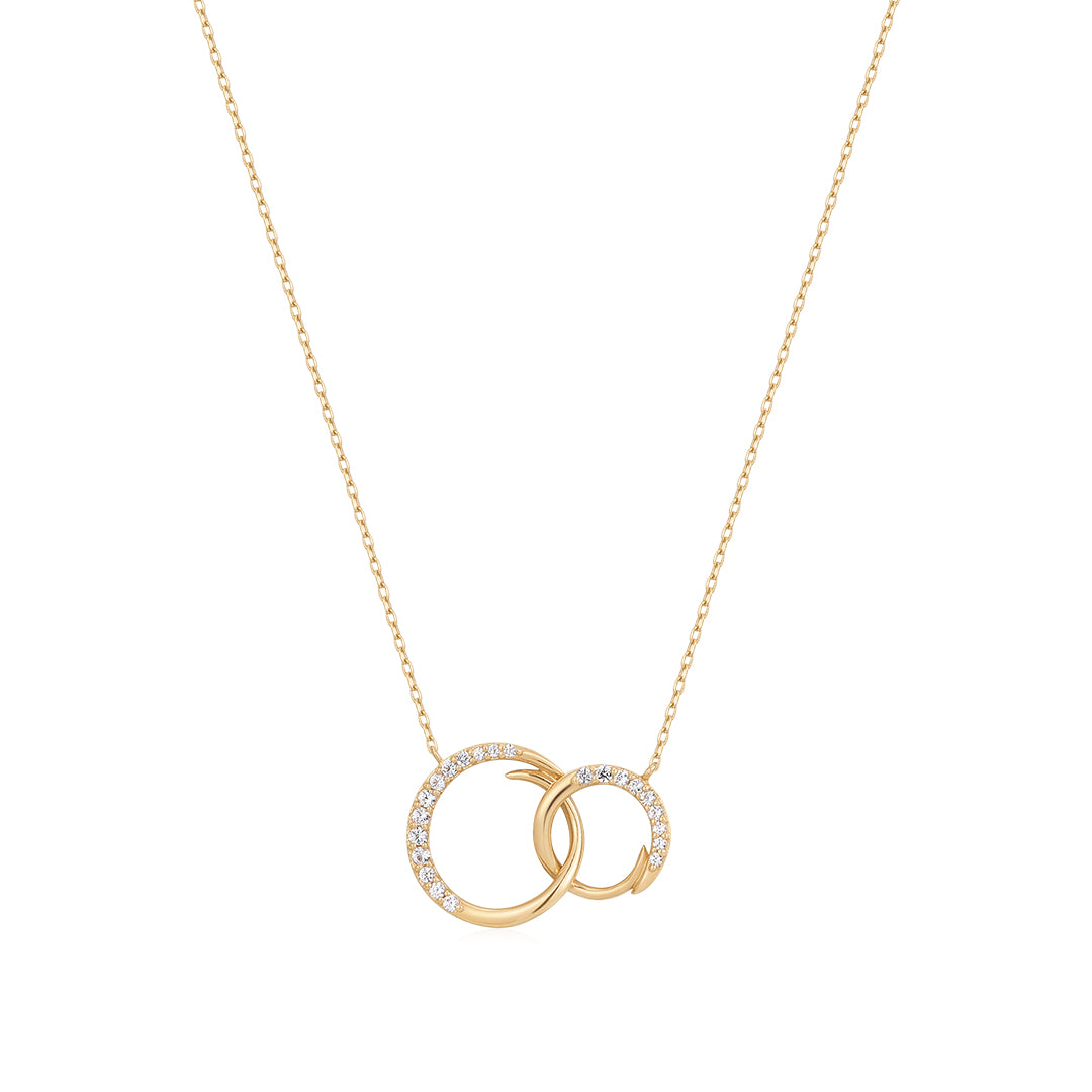 HARPER | White Sapphire Interlinked Swirls Necklace