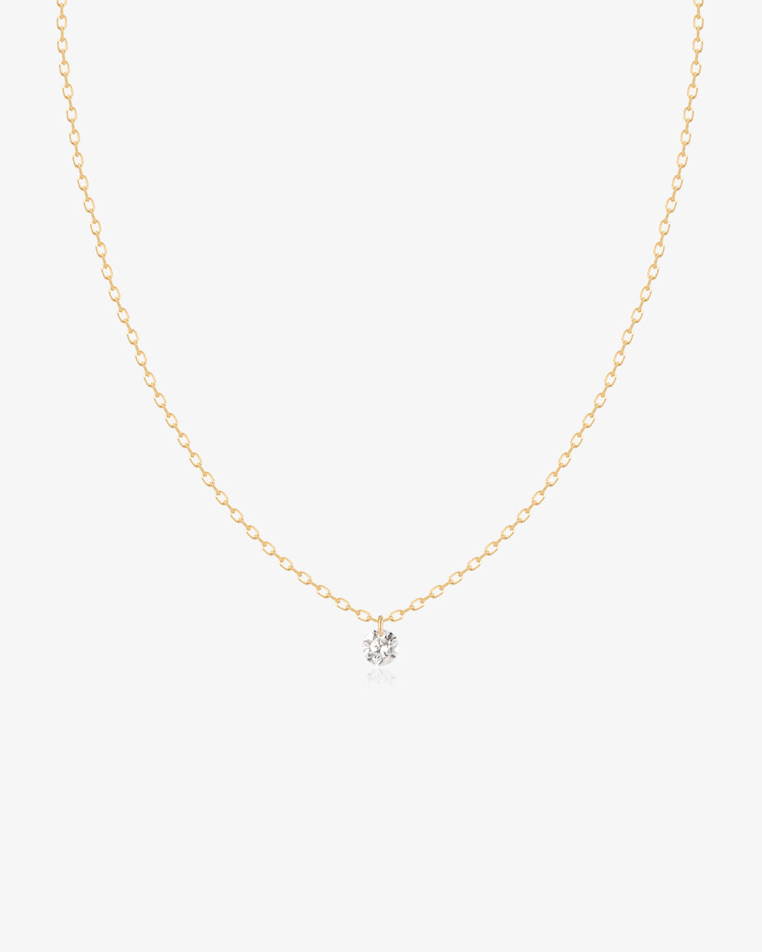 PIROUETTE | Single Floating Diamond Necklace
