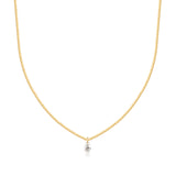 CHASSE | Pear Shape Floating Dia Necklace