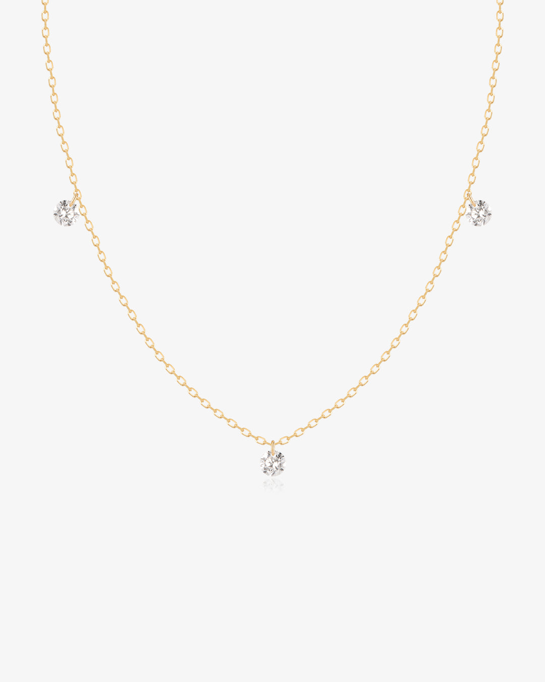 POISE | Triple Floating Diamond Necklace