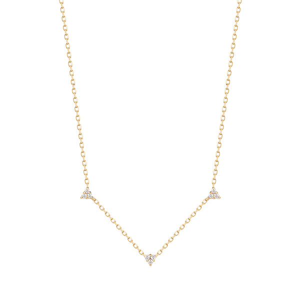 SANDRA | Natural Diamond Triple Station Necklace