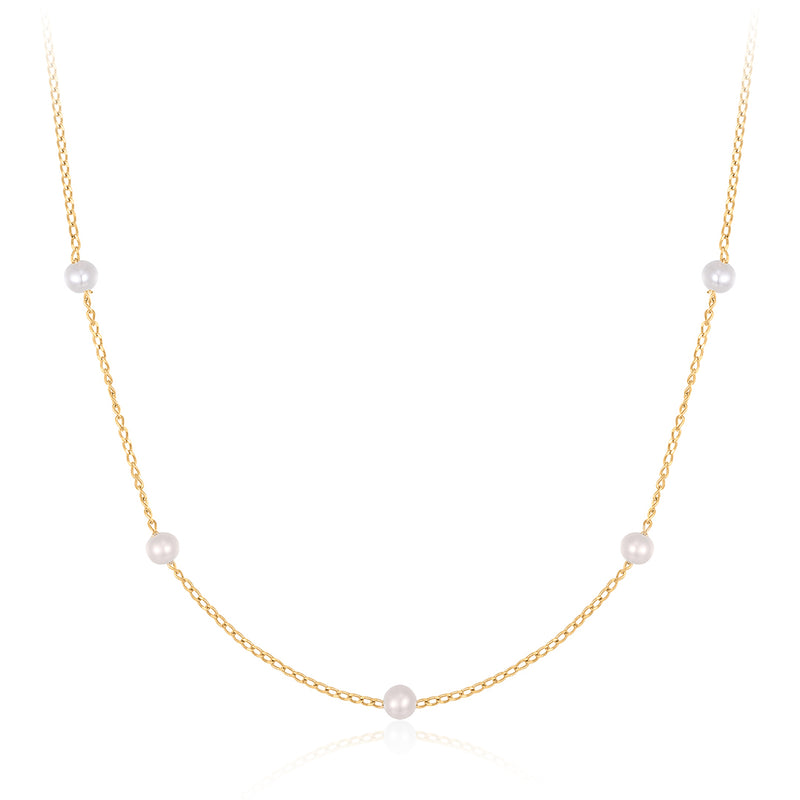 CAROLINA | Pearl Station Necklace