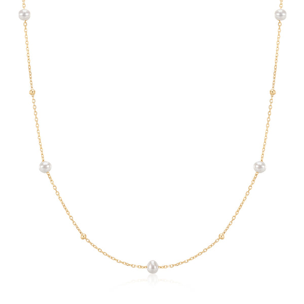 JULIANA | Pearl and Gold Beaded Necklace