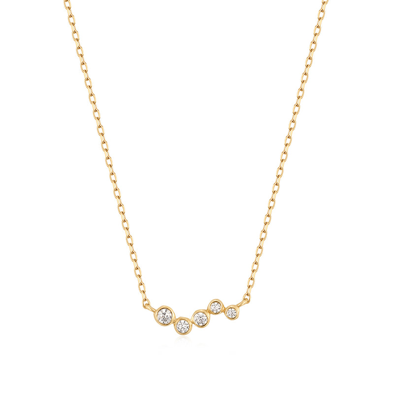 FRANCES | Natural Diamond Wave Necklace