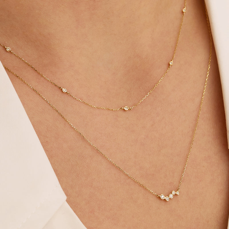 RITA | Natural Diamond Station Necklace