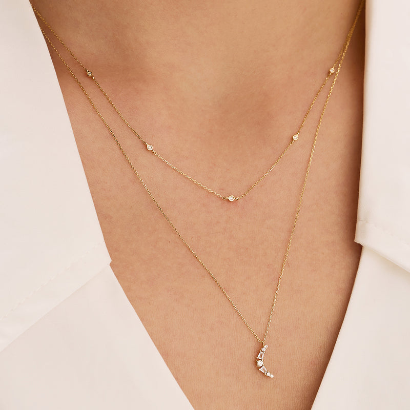 RITA | Natural Diamond Station Necklace