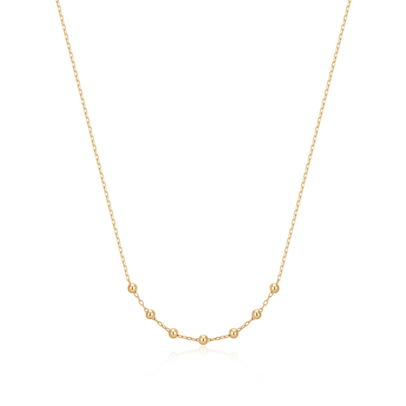 ERICA | 14kt Gold Beaded Necklace