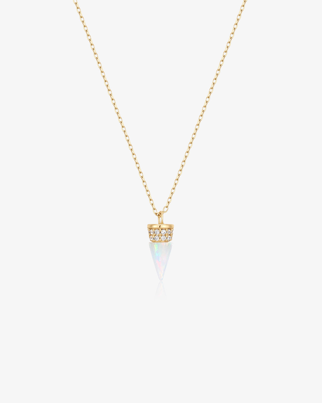 LORETTA | Opal and Lab Grown Diamond Drop Necklace