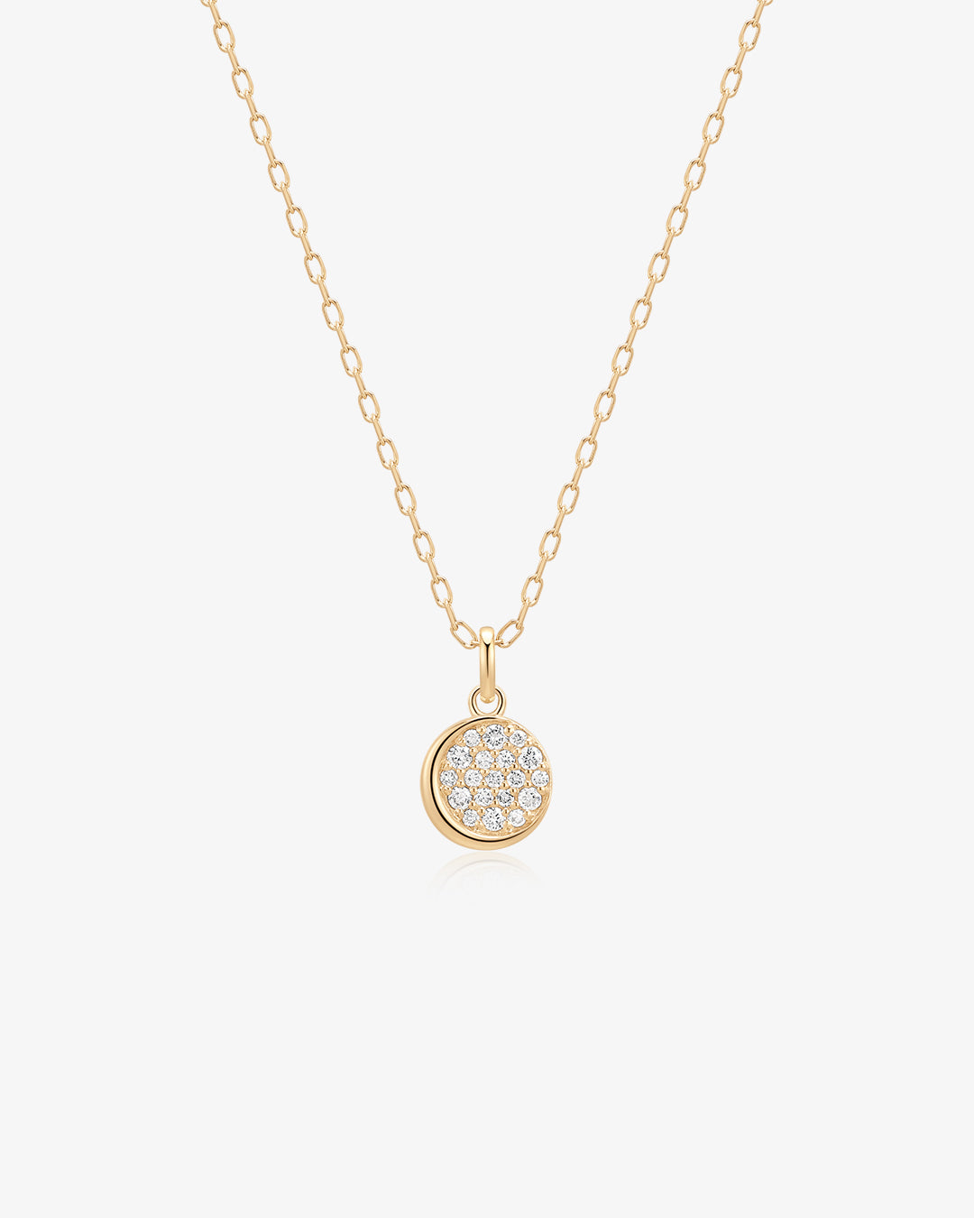 CORDELIA | Half Bezel Pave Lab Grown Diamond Necklace