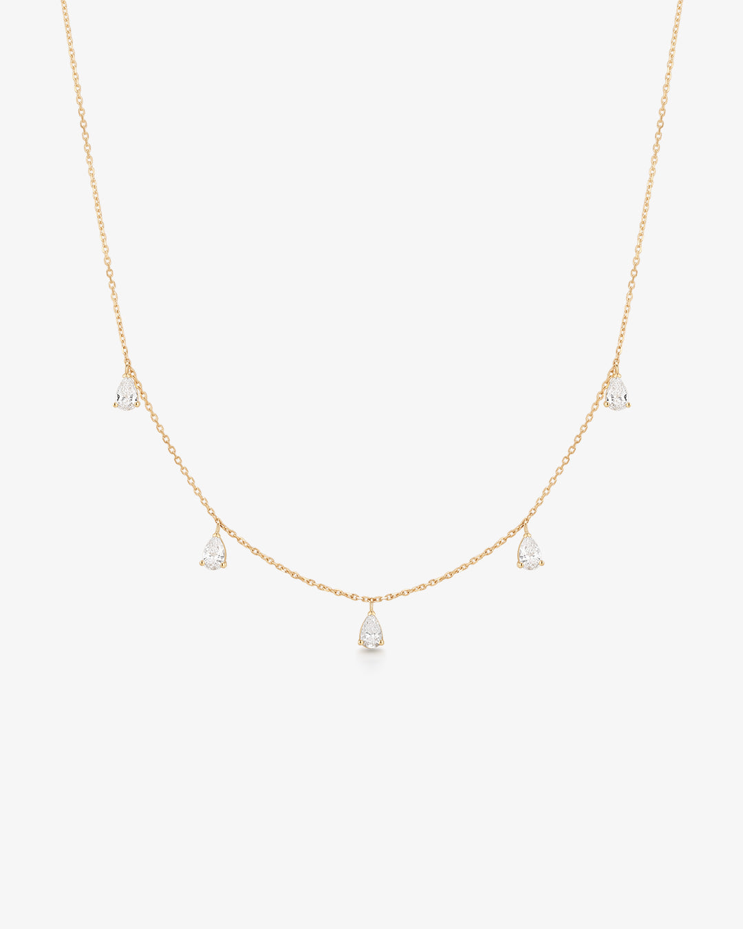 KAYSIA | Dangling Pear Lab Grown Diamonds Necklace