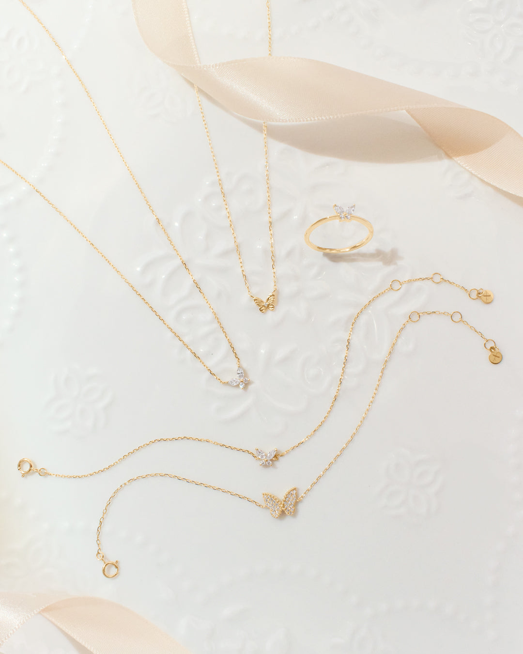 ROSAMEL | Lab Grown Diamond Accent Butterfly Necklace