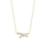 Lab Grown Diamond Bow Necklace