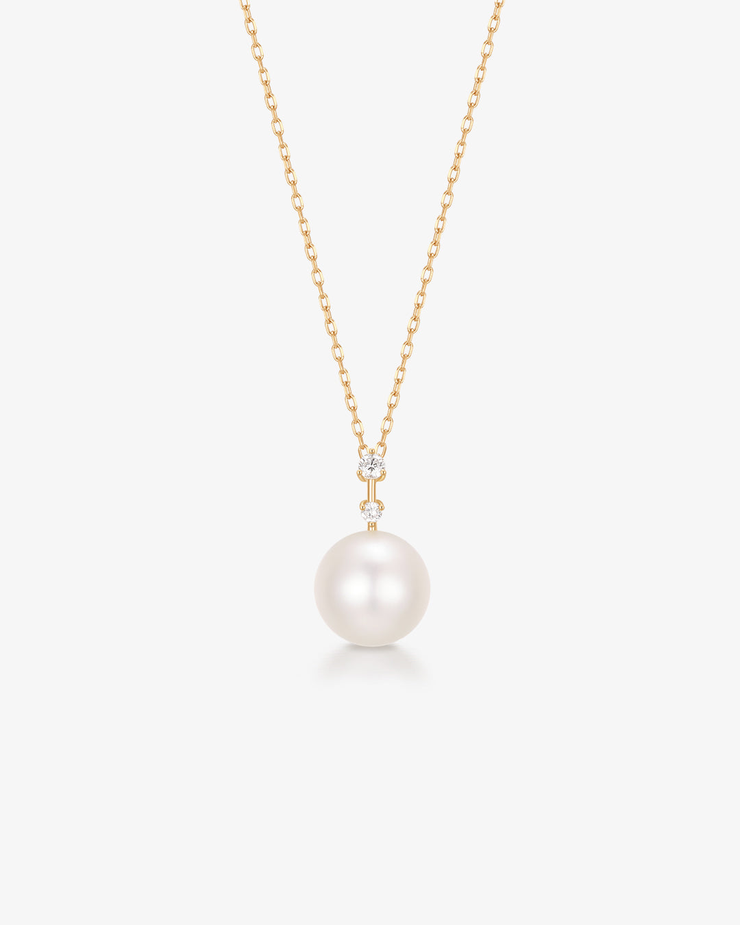 Pearl with Lab Grown Diamond Accent Necklace